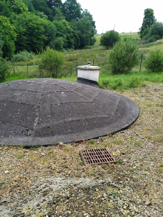 Collecteur d'eau qui ramène l'eau de plusieurs sources au niveau de l'usine