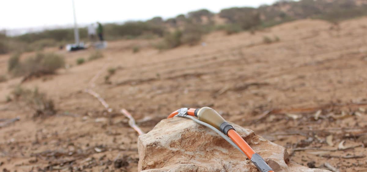 Électrode sur sonde à Chtouka, au Maroc