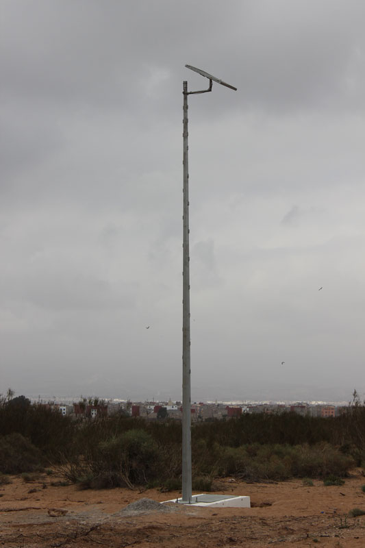 Panneau solaire du boitier de sonde à Chtouka au Maroc